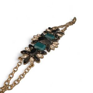 J. Crew Navy Blue and Teal Gemstone Bracelet
